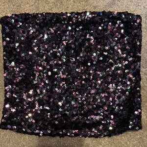 Sequin Tube Top crop